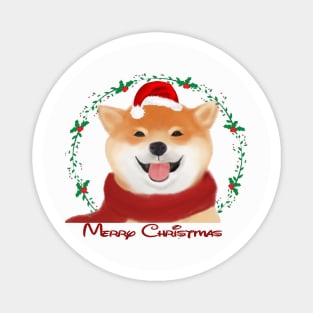 merry Christmas t-shirt. dog picture new year t-shirt Magnet